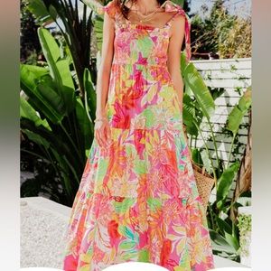 Red Dress Boutique Pink Multi Floral Maxi Dress